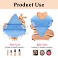 thumbnail image 5 of 2 PCS Powder Puff Triangle Makeup Puffs for Loose Setting Powder Face Body, Foundation Blender Velour Setting Powder Puff, Super Soft Eye Makeup Wedges Beauty Tools (Black Blue), 5 of 5