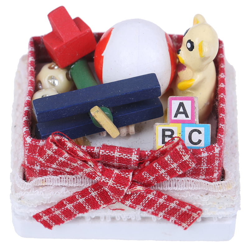 1:12 Dollhouse miniature bear toy box model toys for doll house decorat_WK 