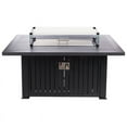 thumbnail image 3 of 52" Aluminum Propane Gas Fire Pit Table - Black with Black Clip Wind Guard, 3 of 4