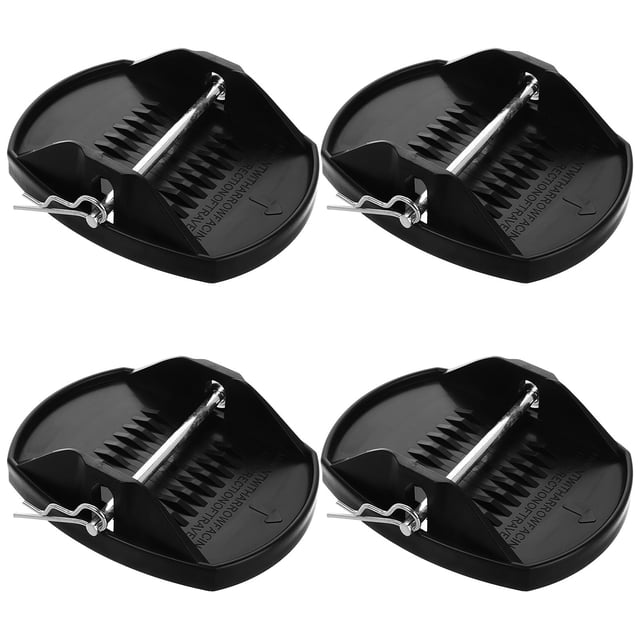 SEWACC 4Pcs Black Rectangular Heavy Duty Jack Pads for RV Stabilization and Support