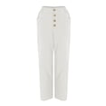 thumbnail image 5 of JJHGVB Linen Pants Women Petite Pants Women's Spring/summer Breasted Cotton/linen Loose Casual Pants Baggy Pants Womens Casual Pants White 3XL, 5 of 9