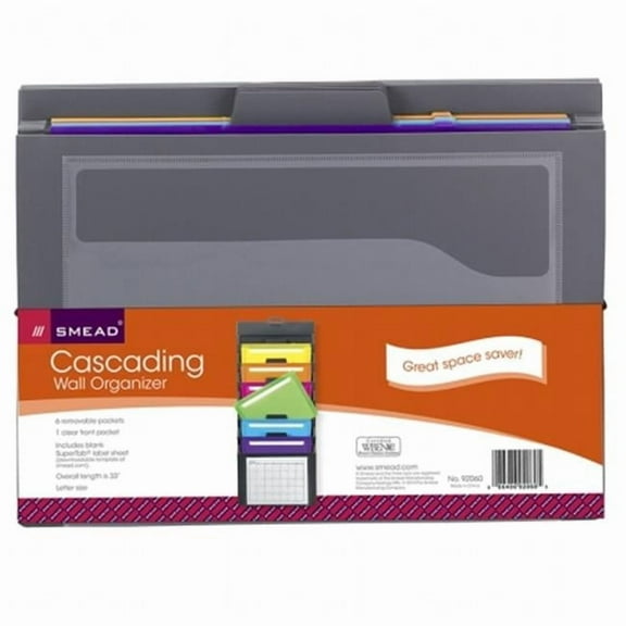 Smead Manufacturing Company  Smead Cascading Wall Organizer Gray