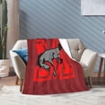 thumbnail image 6 of Muhlenberg College Logo Fleece Blanket, Very Soft Microfiber Flannel Blanket for Couch Warm and Cozy for All Seasons, Black, 6 of 6