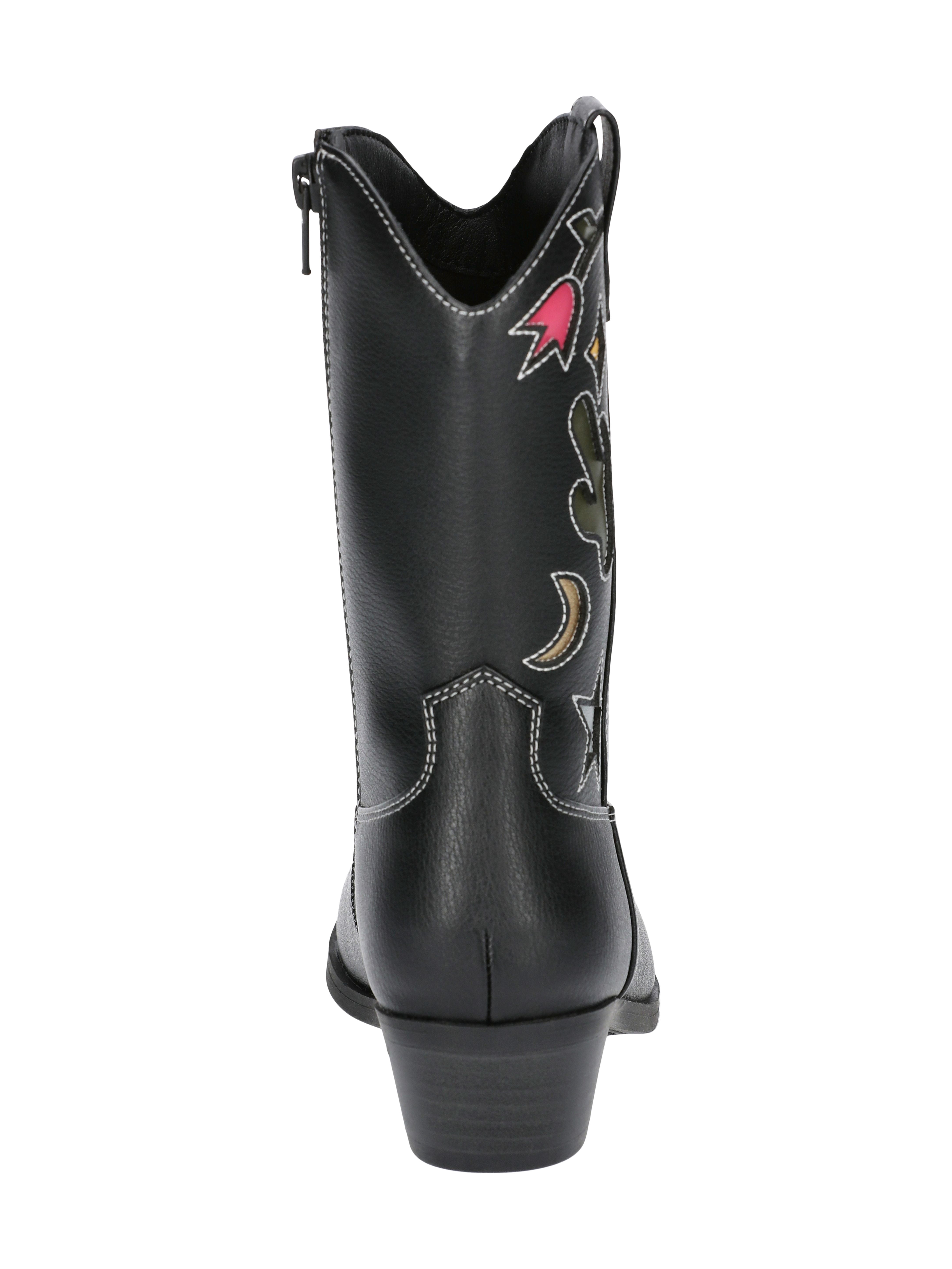 Wonder Nation Little and Big Girls Star & Moon Western Cowgirl Boots