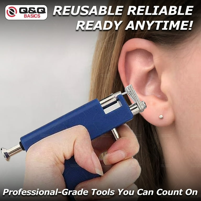 Q&Q BASICS Piercing Gun Kit, Stainless Steel Piercing Tool for Ear