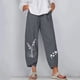 thumbnail image 4 of Pantalones casuales sueltos y sencillos de color sólido de talla grande para mujer Estilo de ajuste holgado, 4 of 6