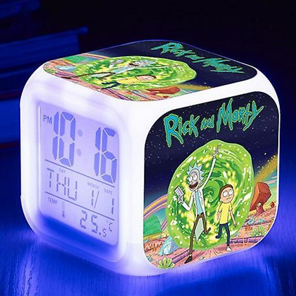 Chockeie Minecraft Colorful Color Changing Quartet Alarm Clock Led Night Light Birthday Gift Christmas(6)
