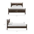 thumbnail image 4 of Ginny Full Size Vegan Leather Platform Bed Frame in Wenge Mushroom, 4 of 10