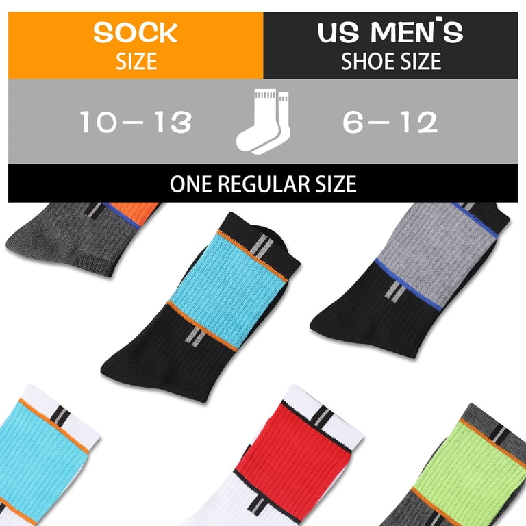 Cooplus Men's Hiking Walking Crew Socks 5-Pack photo 4