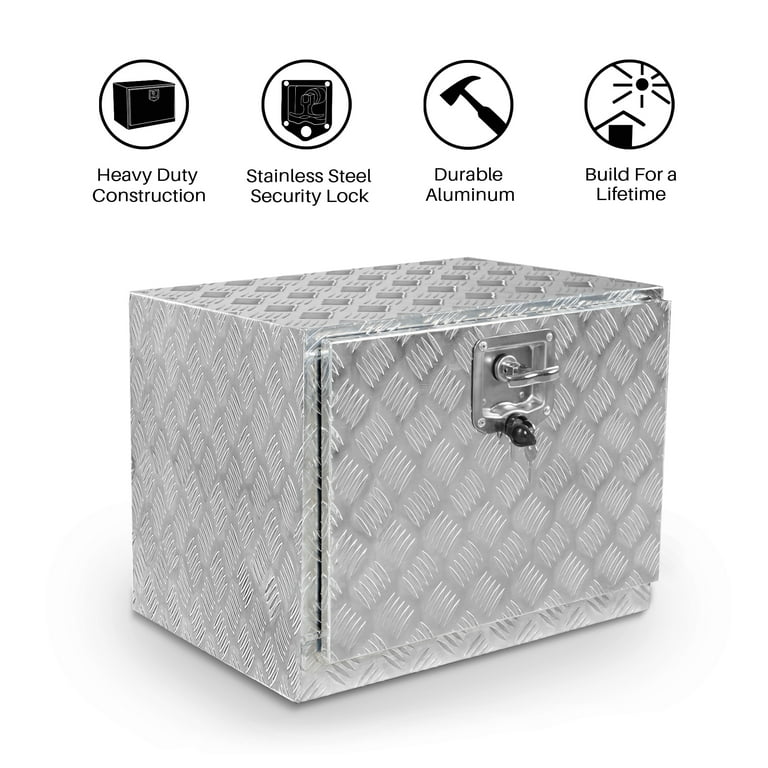 Arksen aluminum diamond plate tool box truck storage trailer organizer online lock