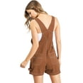 thumbnail image 3 of Revolt Women's Juniors Classic Twill Short Overalls (Large, Rust), 3 of 3