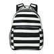 thumbnail image 1 of Fotbe Black And White Stripes Mochila Casual con Estampado para Escuela, Viajes y Actividades al Aire Libre - Duradera, Ligera y Cómoda, 1 of 5