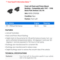 thumbnail image 2 of Front Left Rack and Pinion Mount Bushing - Compatible with 1997 - 1998 Buick Park Avenue 3.8L V6, 2 of 2