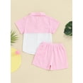 thumbnail image 5 of Musuos Kids Boys Casual Shorts Set, 1-6 Years Contrast Color Short Sleeve Shirt with Elastic Waist Shorts Toddler Set Summer Outfit, 5 of 10