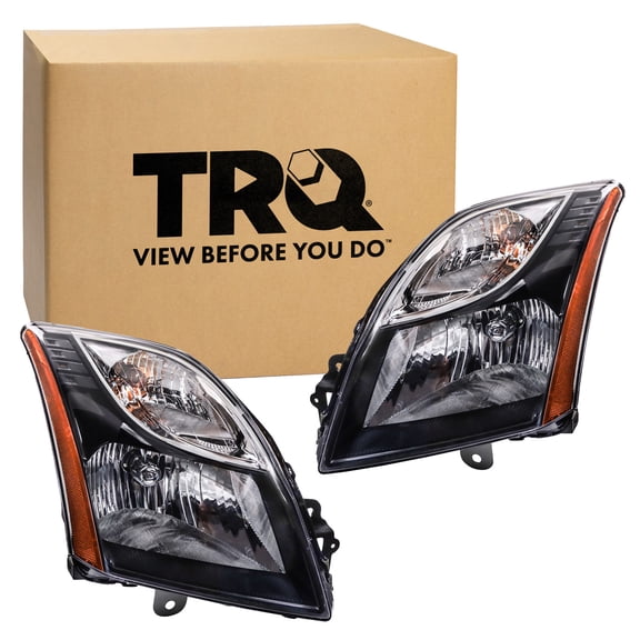 TRQ Headlight Assembly Set NI2502193 NI2503193 Fits 2010-2012 Nissan Sentra