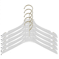 thumbnail image 3 of 5 perchas transparentes para ropa con muescas para perchas de camisas, vestidos y abrigos transparentes para mujeres y niños pequeños, 3 of 4