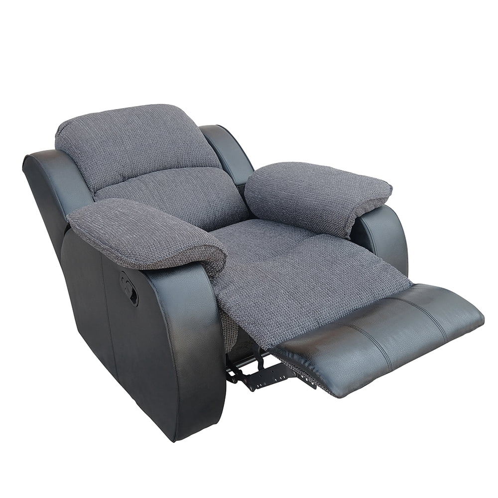 Recliner Chair Loveseat Seat Reclining Sofa - Babylon Graphite Fabric