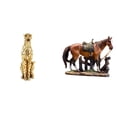 thumbnail image 1 of Escultura de caballo, figura decorativa de animal, centro de mesa, adorno de resina para oficina, hogar, sala de estar., 1 of 8