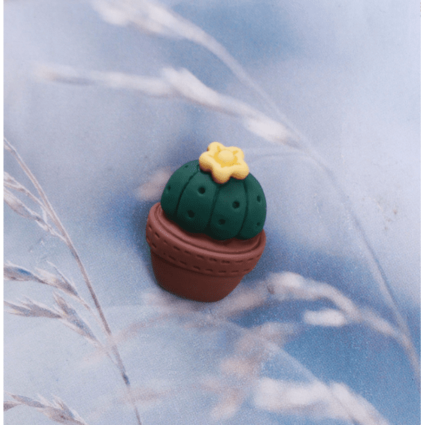 Dibujos animados Little Flatback Resina Decoración Accesorios Crystal Mud Relleno Cute Girl Charm Adornos DIY Hair Clip Phone Case Ornament Scrapbook Crafts, Cactus NO.4 10pcs oso de fresa Juguete