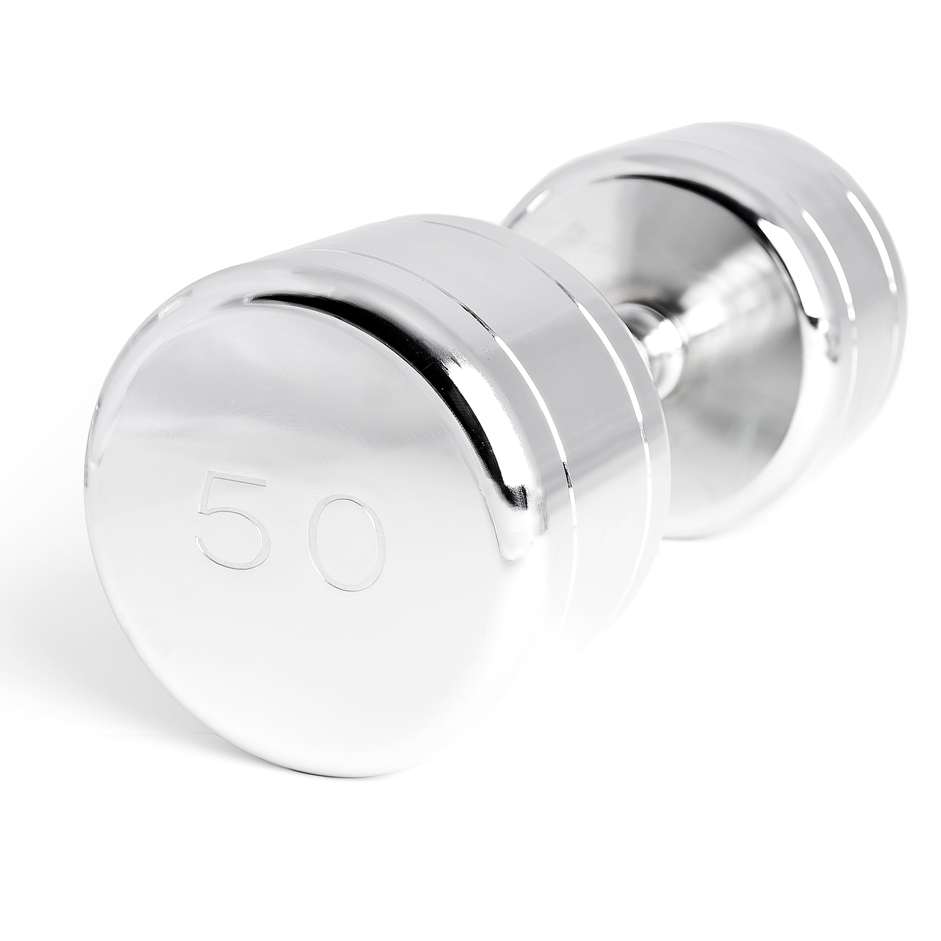 CAP Barbell Chrome Dumbbell with Contoured Handle, Single, 50 lbs