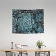thumbnail image 2 of Kdxio Blue Color Cactus Wall Hanging Tapestries Banner For Bedroom College Dorm Home Living Room Party Decor 29X37 In, 2 of 8