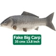 thumbnail image 2 of 13.8 inch Fake Big Carp Decoration Artificial Fish Wall Hanging Lifelike Animal Toy for Home Kitchen Shop Restaurant Christmas Show - Grey, 2 of 3