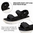 thumbnail image 3 of CHICVOMEY Womens Adjustable Hook and Loop Platform Sport Sandals Open Toe Casual Walking Shoes Lightweight Non Slip Cushioned Beach Sandals for Summer Outdoor Vacation, 3 of 8