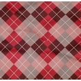 thumbnail image 4 of oneOone Cotton Poplin Twill Bright Red Fabric Argyle Check Sewing Material Print Fabric By The Yard 56 Inches Wide, 4 of 4
