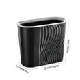 thumbnail image 3 of Waste Baskets Striped Wastebasket Home Bathroom Seamless Wastebasket Plastic Suitable For Home Kitchen Bathroom Garage Trash Can Kitchen Wastebaskets, 3 of 7