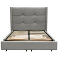thumbnail image 2 of Diamond Sofa 59 in. Polyester Tufted Bed in Gray (Queen: 88 in. L x 70 in. W x 59 in. H), 2 of 5