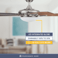 thumbnail image 4 of Prominence Home Clancy 52" Brushed Nickel Indoor Ceiling Fan with Light, 5 Blades, Remote & Reverse Airflow, 4 of 10