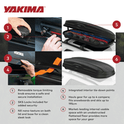 Yakima SkyBox NX 18 Cu Ft General Travel Vehicle Rooftop Cargo Hard Shell Carrier Box