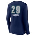 thumbnail image 3 of Women's Cal Raleigh Navy Seattle Mariners Name & Number Fastball V-Neck Long Sleeve T-Shirt, 3 of 3