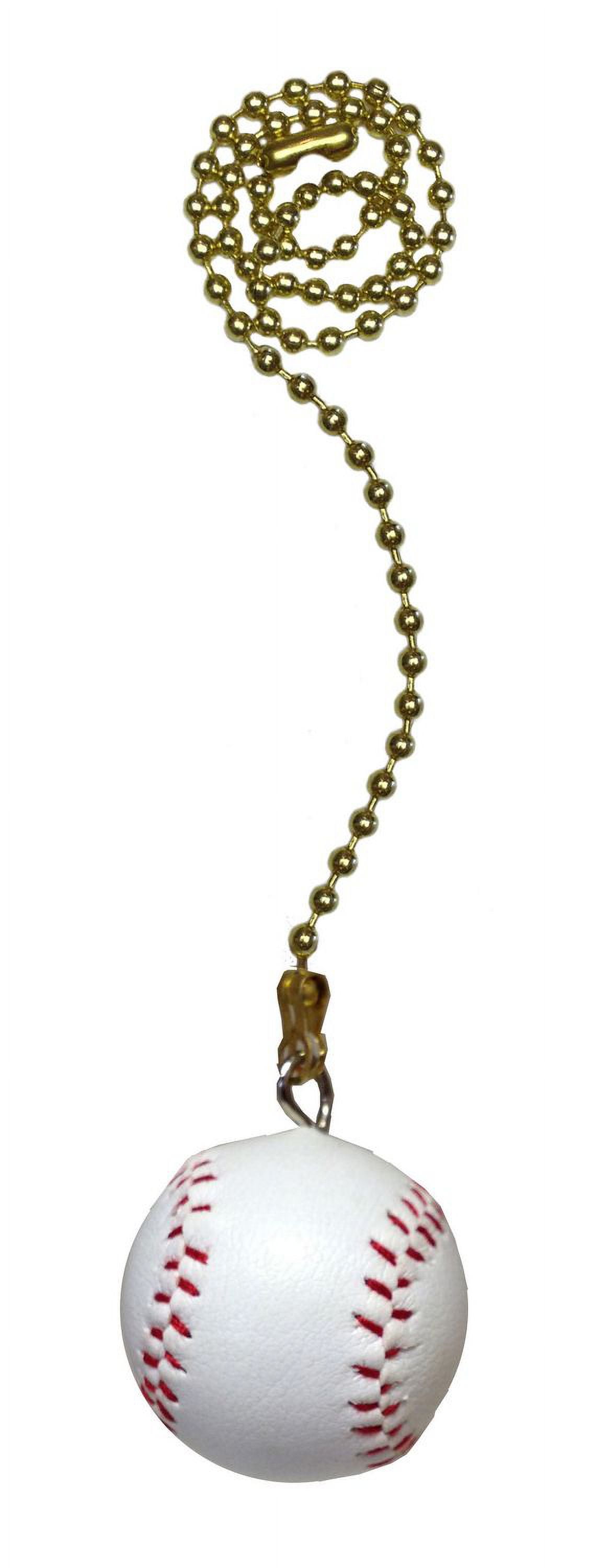 Atron Electro Industries 12 Inch Baseball Brass Fan Pull Chain