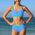 thumbnail image 2 of LRen Girls Swimsuit Size 7 2 Piece Ruffle Beachwear for Kids Cute Funny Summer Rash Guard Swimsuit Girls Beach Swimwear Girls'Swimwear Bikini Set, 2 of 4