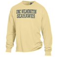 thumbnail image 2 of Men's ComfortWash Gold UNC Wilmington Seahawks Garment Dyed Long Sleeve T-Shirt, 2 of 3