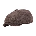 thumbnail image 2 of Gorro de , gorro para conducir de taxista, gorro octogonal de otoño informal a la moda, gorro plano para hombre, gorro de vendedor de periódicos Marrón Yinane Sombrero de boina, 2 of 8