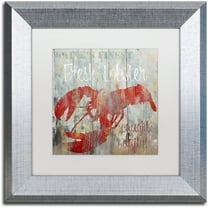 Trademark Fine Art "Restaurant Seafood III" Canvas Art by Color Bakery White Matte, Silver Frame