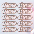 thumbnail image 4 of 10Pcs Mini Paper Clips Cartoon Shape Stationery Clear Binder Clips Photos Tickets Notes Letter Paper Clip Stationery(Rose Gold), 4 of 8