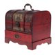 thumbnail image 1 of Caja de almacenamiento de joyas vintage, funda de tesoro, organizador de pecho, perfke Joyero de madera, 1 of 9