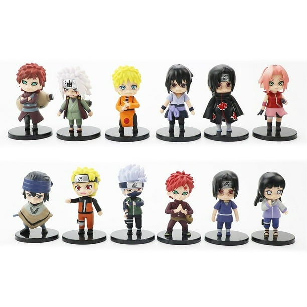 Figuras de acción de Naruto, juguetes de Anime de Uzumaki, Naruto, Uchiha Sasuke, Hatake, Kakashi, Orochimaru, Sakura, regalos para niños, 12 unids/set por Set Fivean Figuras de anime