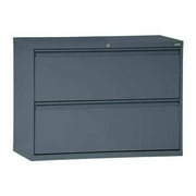 SANDUSKY LF8F302-02 30" W 2 Drawer File Cabinet, Charcoal, Letter/Legal