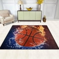 thumbnail image 3 of Coolnut Lightweight Carpet Mats, 5'3" x 4' Area Soft Rugs, Floor Mat Rug Home Decoration for Kids Room Living Room, 63"x 48" Basket Water Fire, 3 of 6