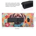 thumbnail image 2 of Hirioo Painted Flower Puppy for Mouse Pad ,Anti-Slip Base, Durable Stitched Edges, Perfect for Gaming, Office, and Home Use,16x35.5in, 2 of 9