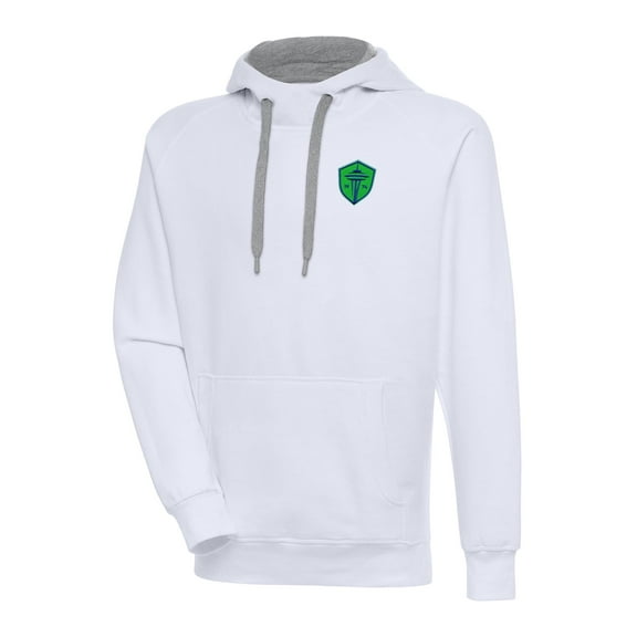 Men's Antigua White Seattle Sounders FC Victory Pullover Hoodie