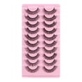 thumbnail image 1 of 10 pares de pestañas autoadhesivas reutilizables sin necesidad de pegamento o delineador de ojos ext Irfora DH06-05, 1 of 7