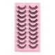 thumbnail image 1 of 10 pares de pestañas autoadhesivas reutilizables sin necesidad de pegamento o delineador de ojos Abanopi Pestañas postizas, 1 of 7