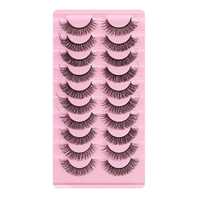 10 pares de pestañas autoadhesivas reutilizables sin necesidad de pegamento o delineador de ojos ext Irfora DH06-05