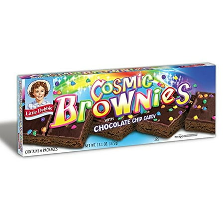 Monroe Chocolate - Little Debbie Cosmic Brownies /Dark Fudge with Candy Coated Chocolate Chips 13.1 oz Box