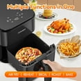 thumbnail image 2 of 3 Qt Compact Air Fryer with Non-Stick Basket and Rack, User Friendly Simple Touchscreen, Cook in Simple Steps, Low-Oil Cooking Small Air Fryer, Space Saving Cooker, 2 of 5